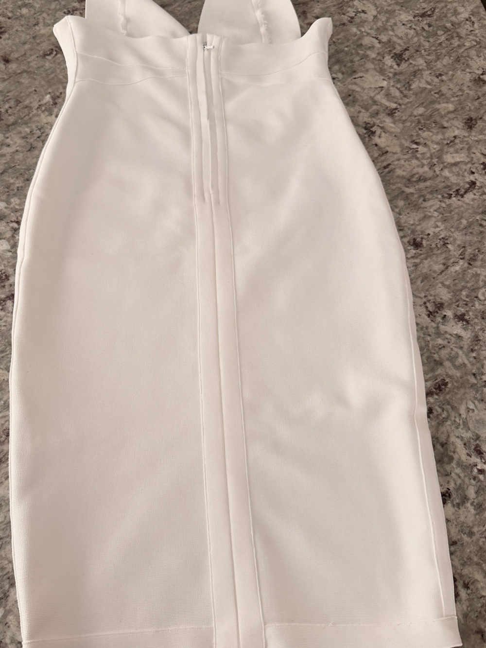 Women's White High-Waist bondage dress